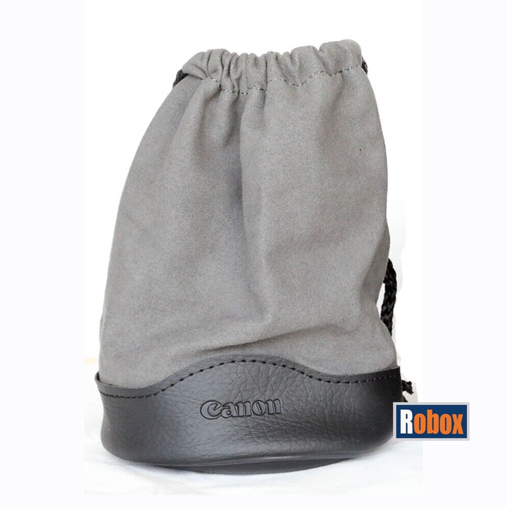 [CANON]Túi vải phối da đựng ống kính chống bụi chống sốc