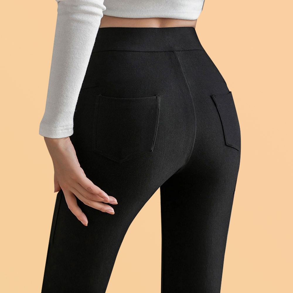 Quần legging nữ UNDERCOOL dài nâng mông lưng cạp cao giữ nhiệt legging thun ôm bó vải dày dặn Tôn Dáng BIGSIZE