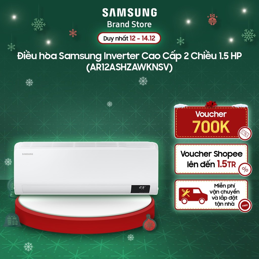Điều hòa Samsung Inverter Cao Cấp 2 Chiều 1.5 HP (AR12ASHZAWKNSV)