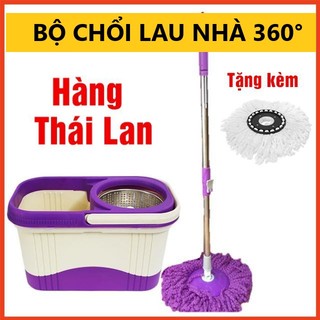 Bộ chổi lau nhà tự vắt 360 độ - tặng kèm 2 bông lau