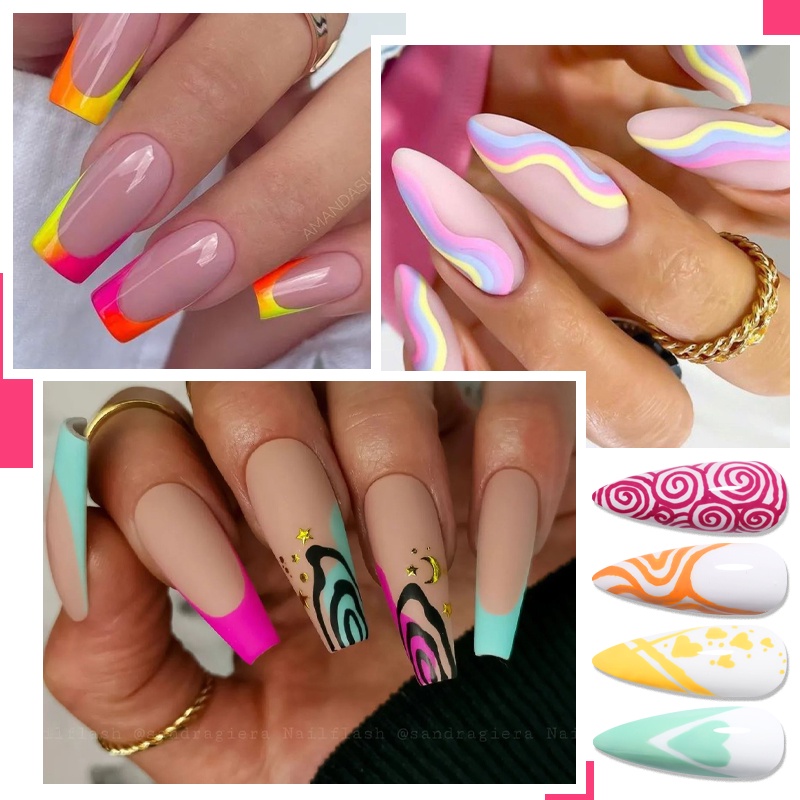 Set 24 bút trang trí móng UR SUGAR màu 3D chuyên dụng