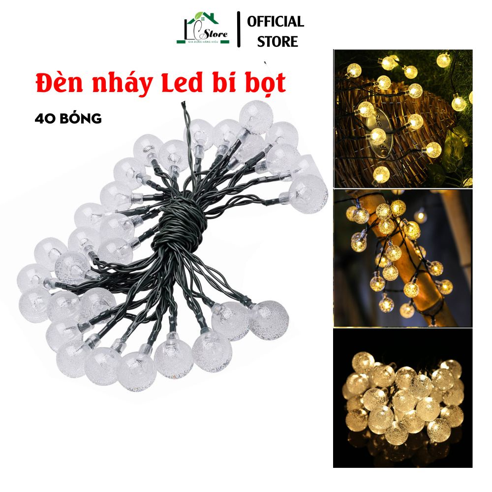 Dây nháy led bi bọt  9 mét Cherry Ball trang trí decor TẾT NOEL NHÀ CỬA bền đẹp