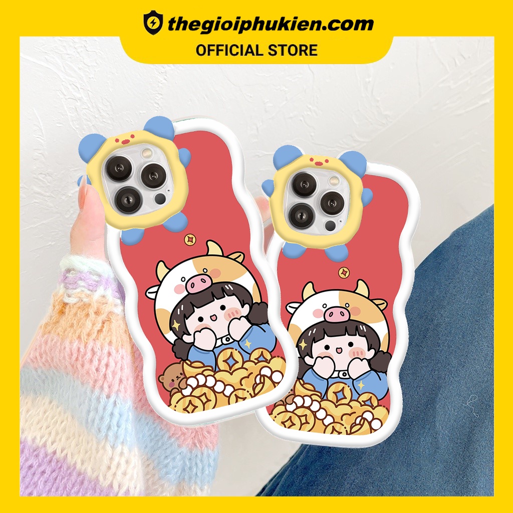 Ốp lưng iphone viền gấu sóng Baby bò vàng 6/6s/7/8/x/xr/xs/11/12/13/14/pro/max/plus/promax - sa2003
