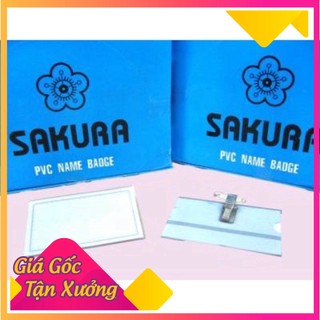 Combo 10 Thẻ Cài Ngực Sakura Nhựa Cao Cấp 9cm x 5,5cm