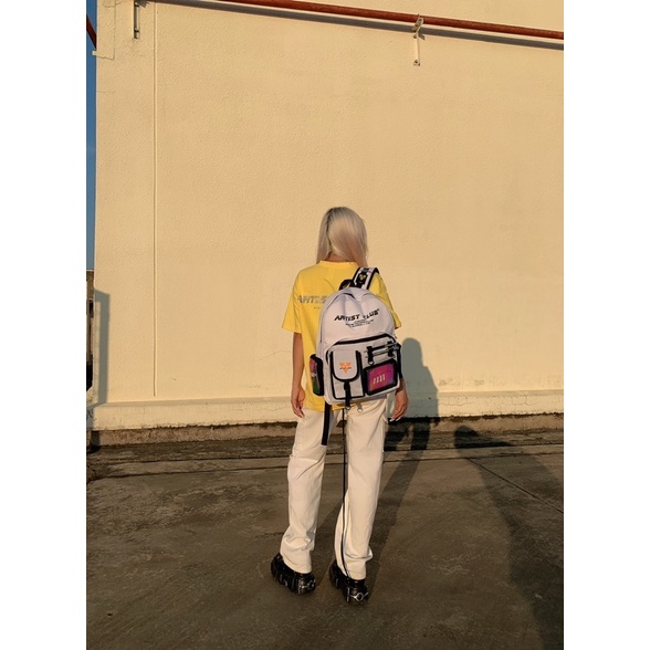 Áo thun T-shirt Oversized hình in phản quang Artist Club REFLECTIVE VÀNG