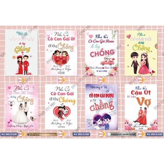 Bảng cổng cưới, bảng tên dâu rể, bảng welcome trang trí đám cưới