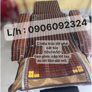 Chiếu trúc lót áo ghế cắt tóc full bộ , có lót tay riêng