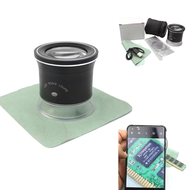 Kính Lúp Phóng Đại Có Thể Sạc Lại Bằng Cổng USB Cho Trang Sức