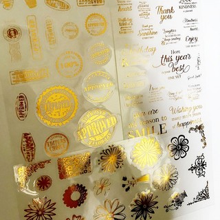 Sticker nhũ vàng dán trang trí planner