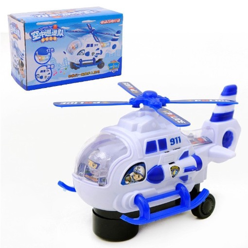 Máy bay trực thăng cảnh sát có nhạc và đèn cho bé