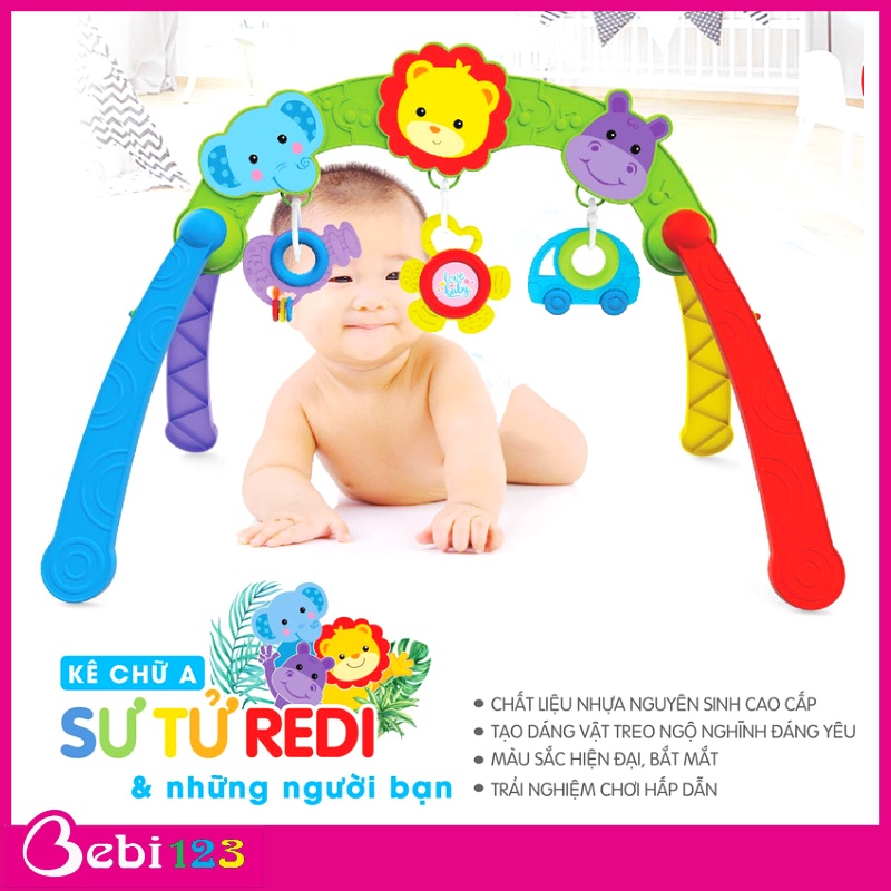 (Hàng VN) Kệ chữ A động vật Antona phát nhạc kèm lục lạc màu sắc sinh động cho bé yêu vui đùa