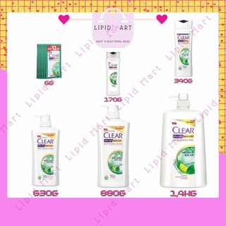 Dầu gội clear bạc hà mát lạnh sạch gàu 6g, 170g, 340g, 630g, 880g, 1.4kg