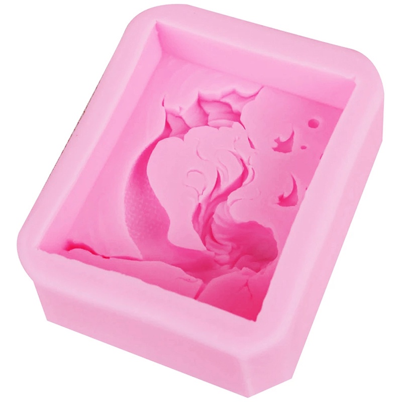 Khuôn Làm Bánh / Kẹo / Xà Phòng Chất Liệu Silicone Hình Bông Hoa Phong Cách Cổ Điển