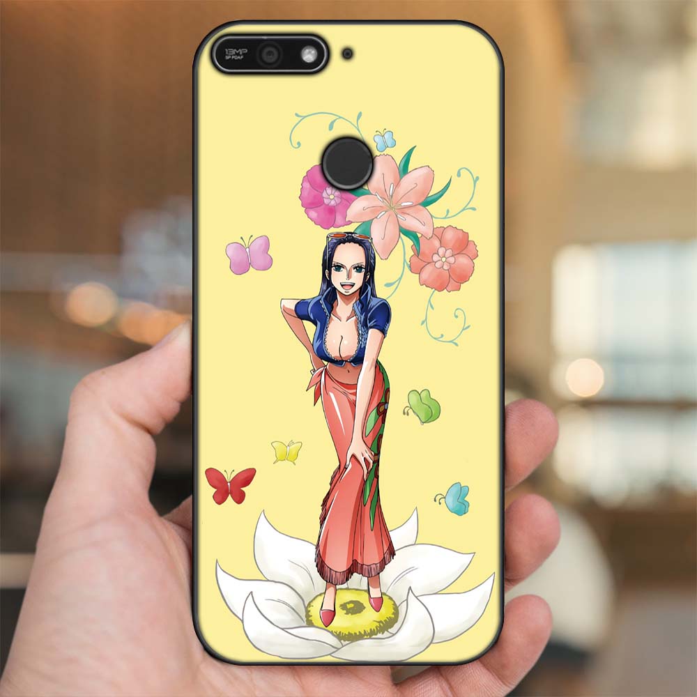 Ốp lưng Huawei Y6 Prime viền đen in hình Nico Robin One Piece Đảo Hải Tặc