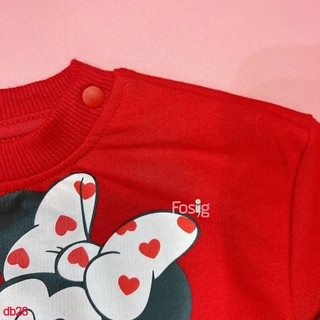 Set Đồ Bộ Dài Bé Gái HM - Đỏ Minnie