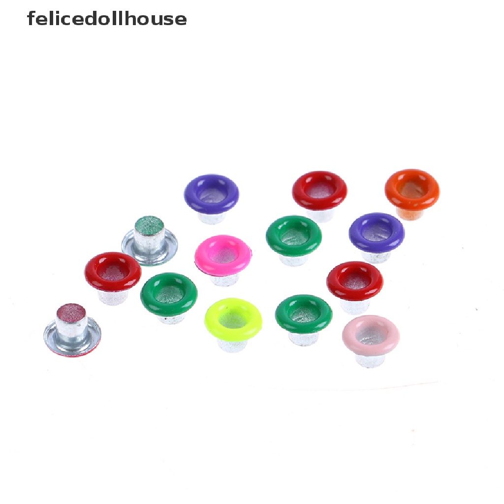 Set 50 Lỗ Xỏ Dây Giày / Túi Xách DIY Bằng Kim Loại 3-10mm