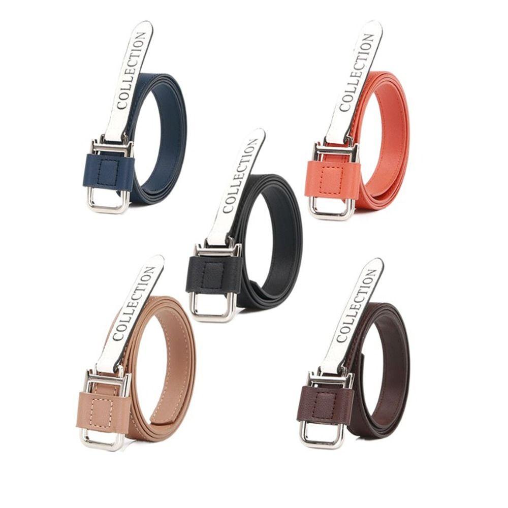 Thắt Lưng Da PU Thiết Kế Đơn Giản Không Cần Đục Lỗ Thời Trang Cho Nữ