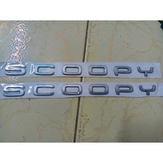 Bộ tem nổi Scoopy màu crôm bạc new