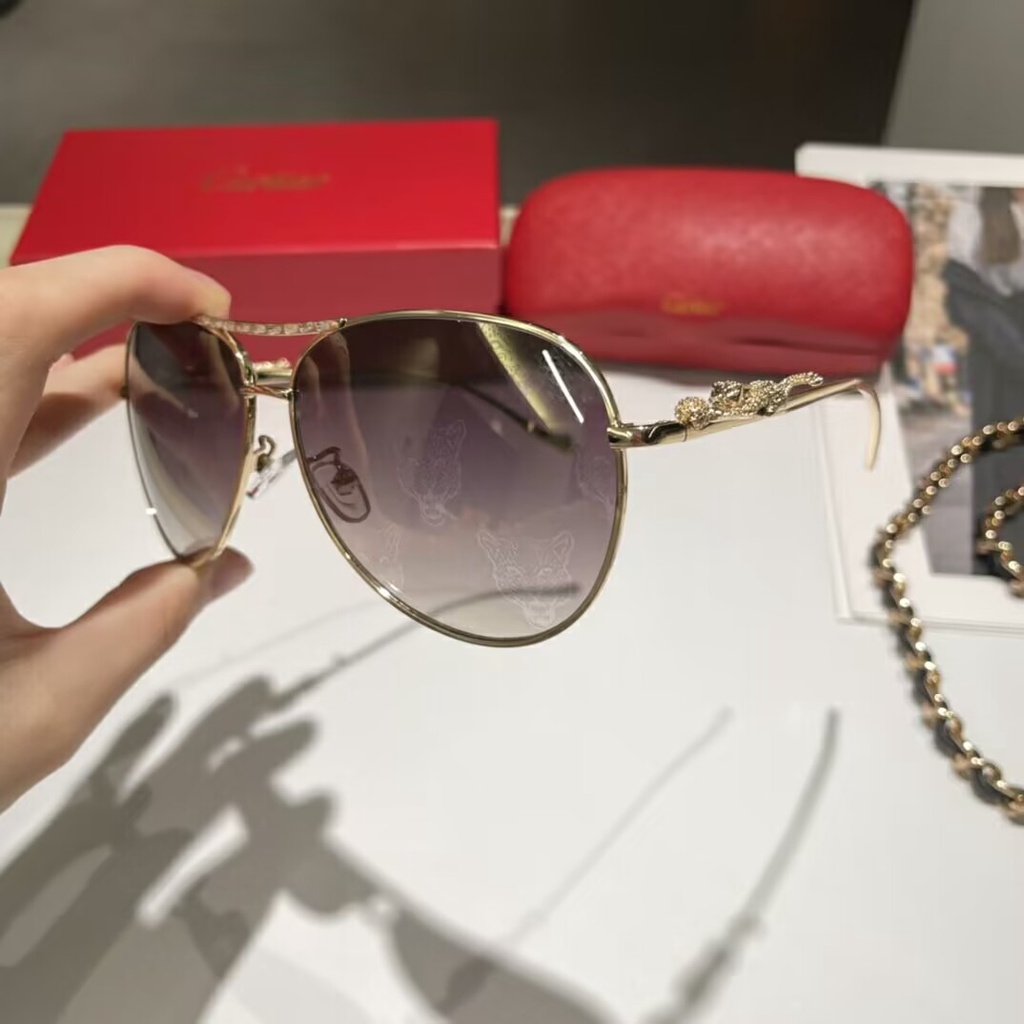 CARTIER Kính Mát Lái Xe Chống Tia UV400 Thời Trang Sang Trọng Cho Nam Và Nữ