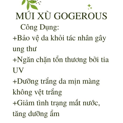 Kem chống nắng Múi xù Gogerous chính hãng SPF50+ bảo vệ da chuyên sâu ngăn UV bật tone nhẹ hộp 50g kèm quà tặng