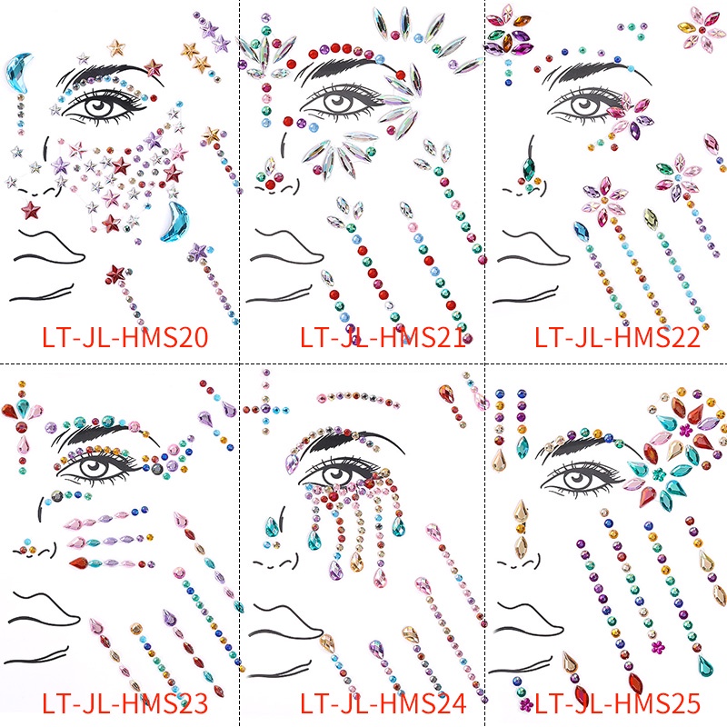 Sticker Đính Đá Nhiều Màu Sắc Trang Trí Tiệc Ngày Lễ