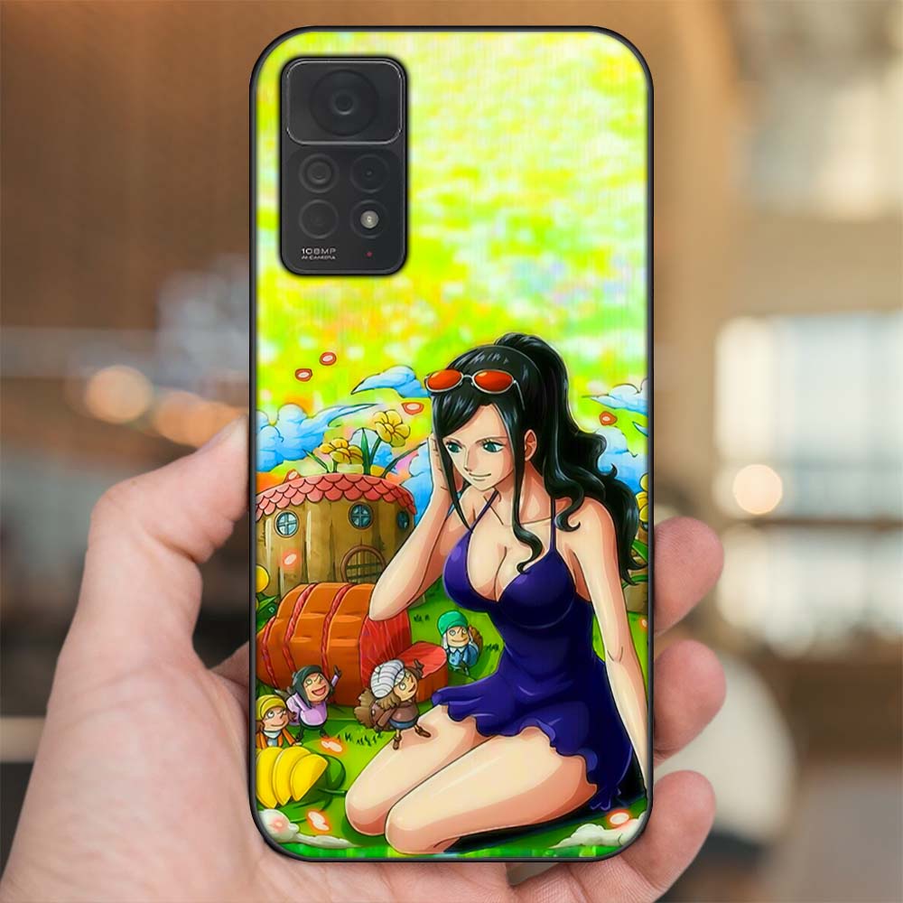 Ốp lưng Xiaomi Redmi Note 11 Pro 4G viền đen in hình Nico Robin One Piece Đảo Hải Tặc