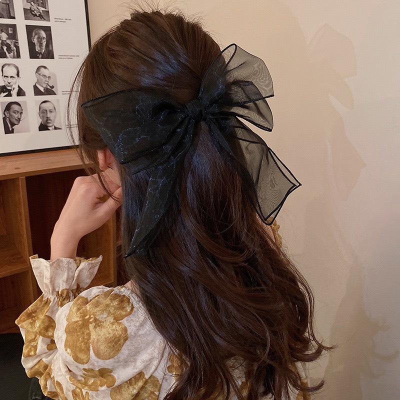 Cặp tóc nơ voan phồng, cặp tóc nữ tính cho bạn gái đáng yêu tiểu thư nhẹ nhàng - Y269