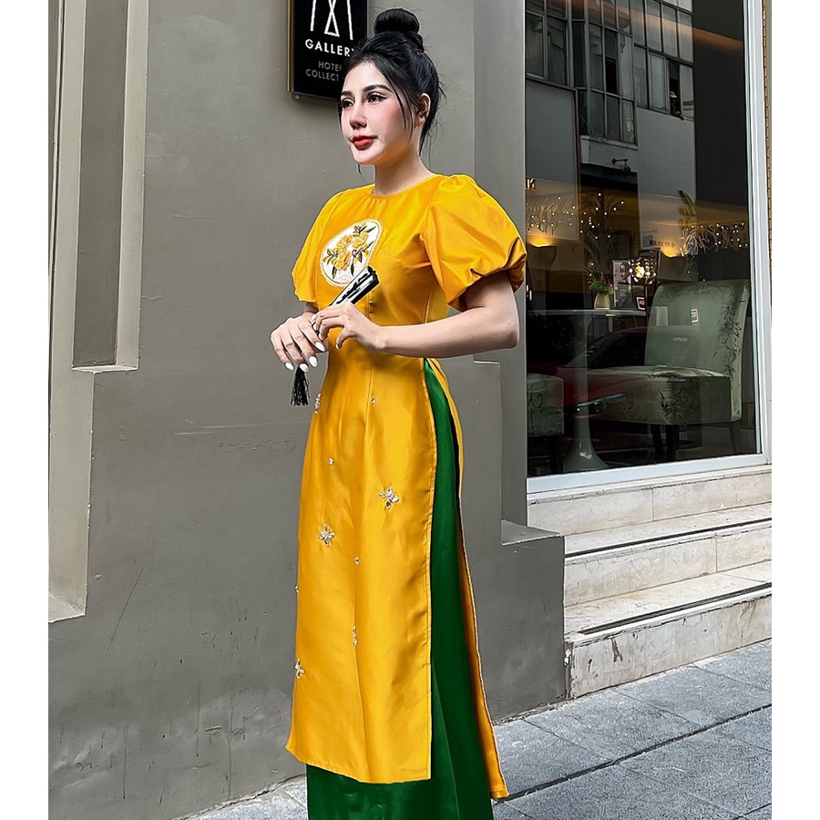 ÁO DÀI TAY BỒNG , ÁO DÀI CÁCH TÂN MẶC LỄ TẾT CÓ BIGSIZE XXL