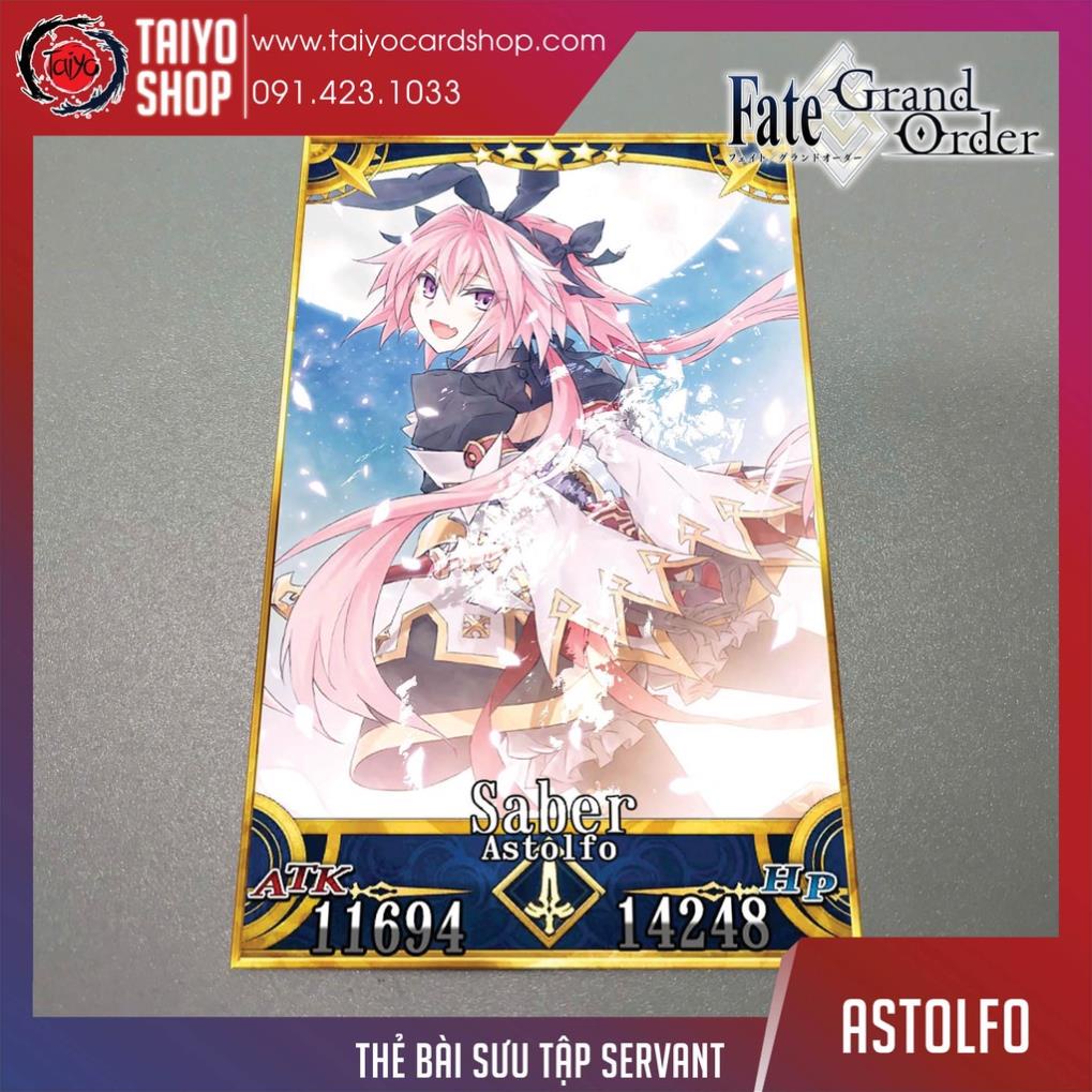 Thẻ bài custom card bánh xốp anime Fate/Grand Order FGO để sưu tầm tự chọn Astolfo