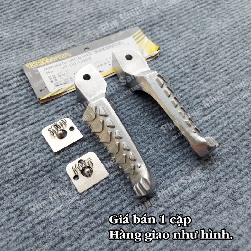 GÁC CHÂN SAU NHÔM ĐẶC GẮN WAVE, SIRIUS, FUTURE, EXCITER, VARIO... KIỂU TAKEGAWA