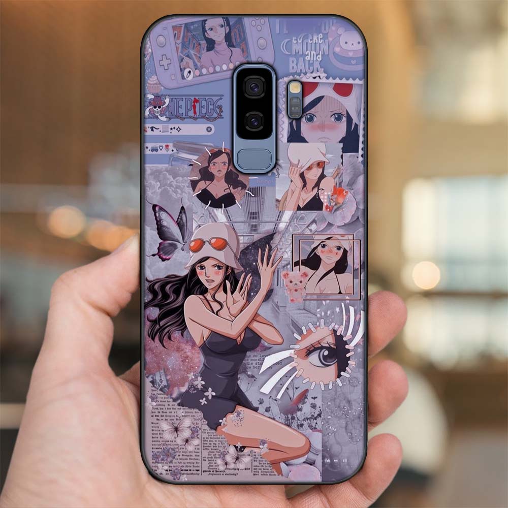 Ốp lưng Samsung S9 Plus viền đen in hình Nico Robin One Piece Đảo Hải Tặc