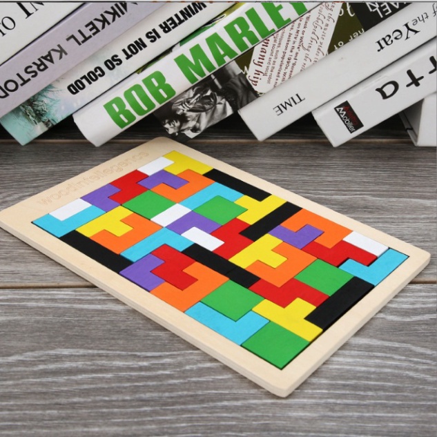 Đồ Chơi Xếp Hình, Xếp Gạch Thông Minh Loại Dày Cho Bé - Bảng Ghép Montessori Kích Thích Tư Duy Sáng Tạo