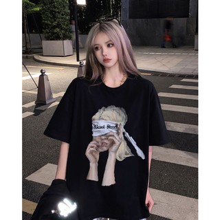 Cocorygirl Áo Thun 100% cotton Cổ Tròn Tay Ngắn In Họa Tiết 3 Màu Sắc Có Size S-2XL Thời Trang Mùa Hè Dành Cho Nữ