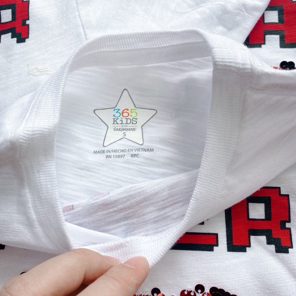 P186 Áo ngắn tay cotton xước siêu đẹp, hình vuốt form unisex bé trai bé gái mặc đều đẹp