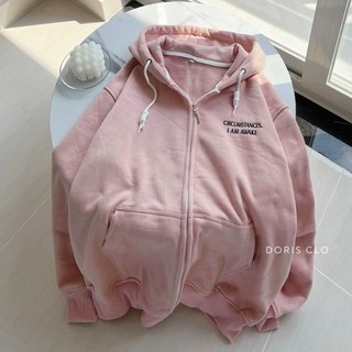 Áo khoác nỉ hoodie, áo khoác cặp đôi thêu chữ circum, chất thun nỉ ngoại, form rộng hót trend. tp