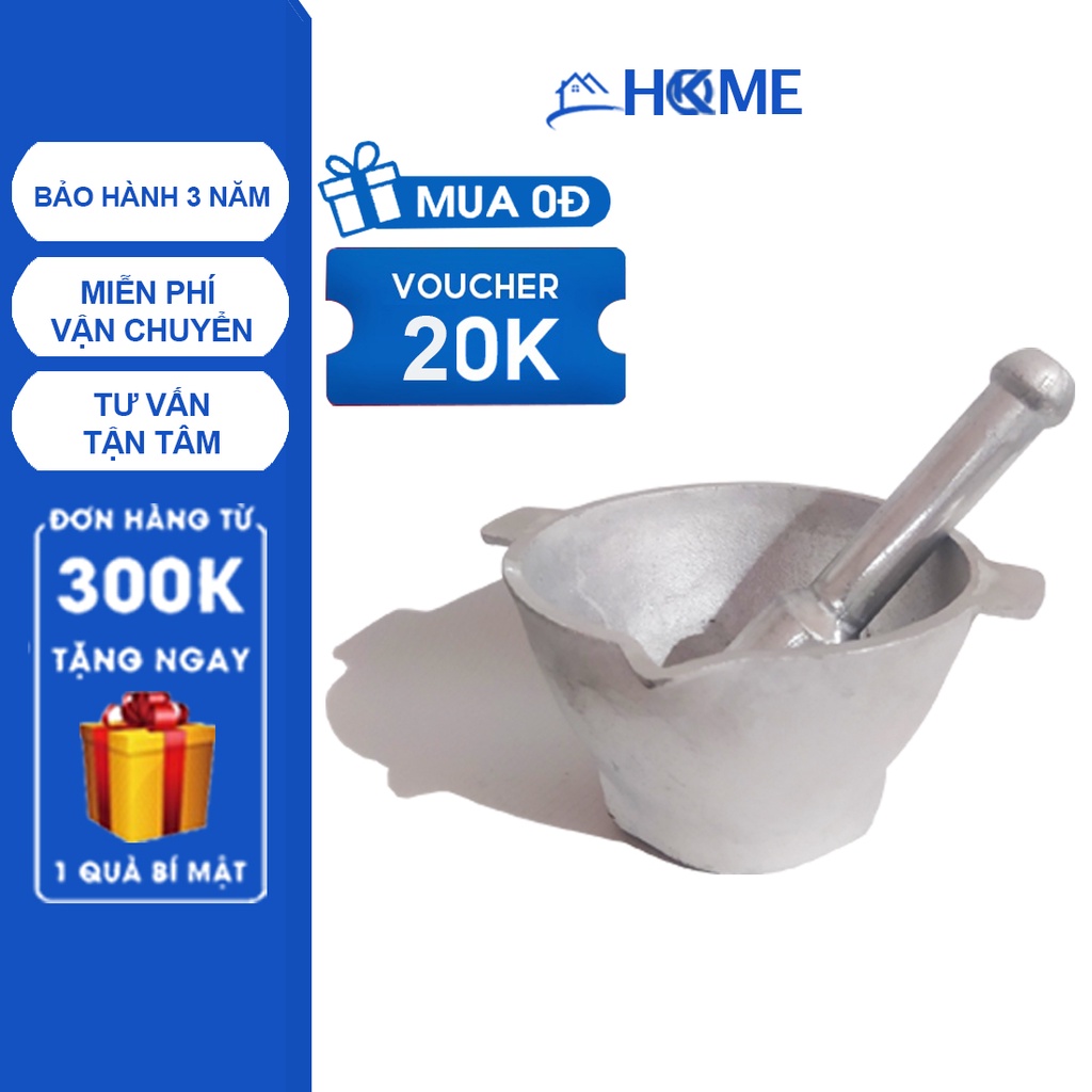 Cối chày KHOME bằng gang dày dặn bền bỉ