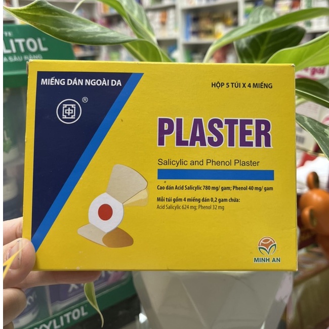 Miếng dán Plaster - Dán mụn cóc, mụn cơm, mắt cá - 1Gói x4 miếng