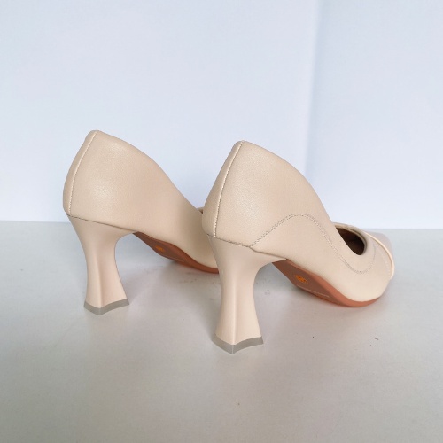 Giày cao gót da mềm 5cm, 7cm hoạ tiết thêu cách điệu- Giày cao gót công sở Made in Việt Nam KK.KD