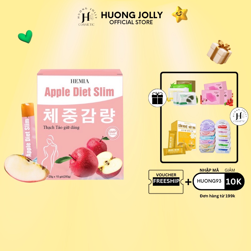 Thạch Táo Giảm Cân Hemia Hàn Quốc Chính Hãng, Giảm Cân, Giảm Béo, Đẹp Da, Giữ Dáng, An Toàn Hiệu Quả, Không Cần Ăn Kiêng