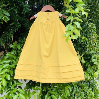 Đầm pli ngang, chất thô cotton