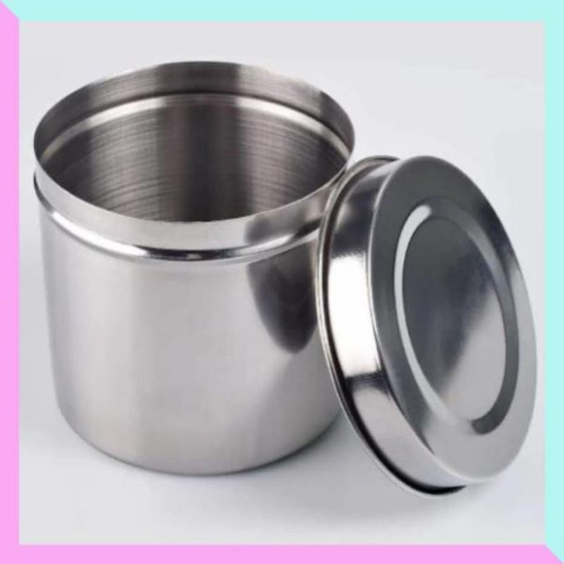 Hũ inox đựng bông 8cm