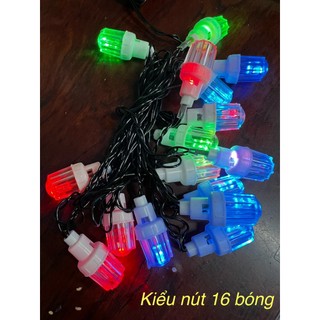 Chớp kiểu nút 16 bóng - dây đèn led trang trí - dài 3m