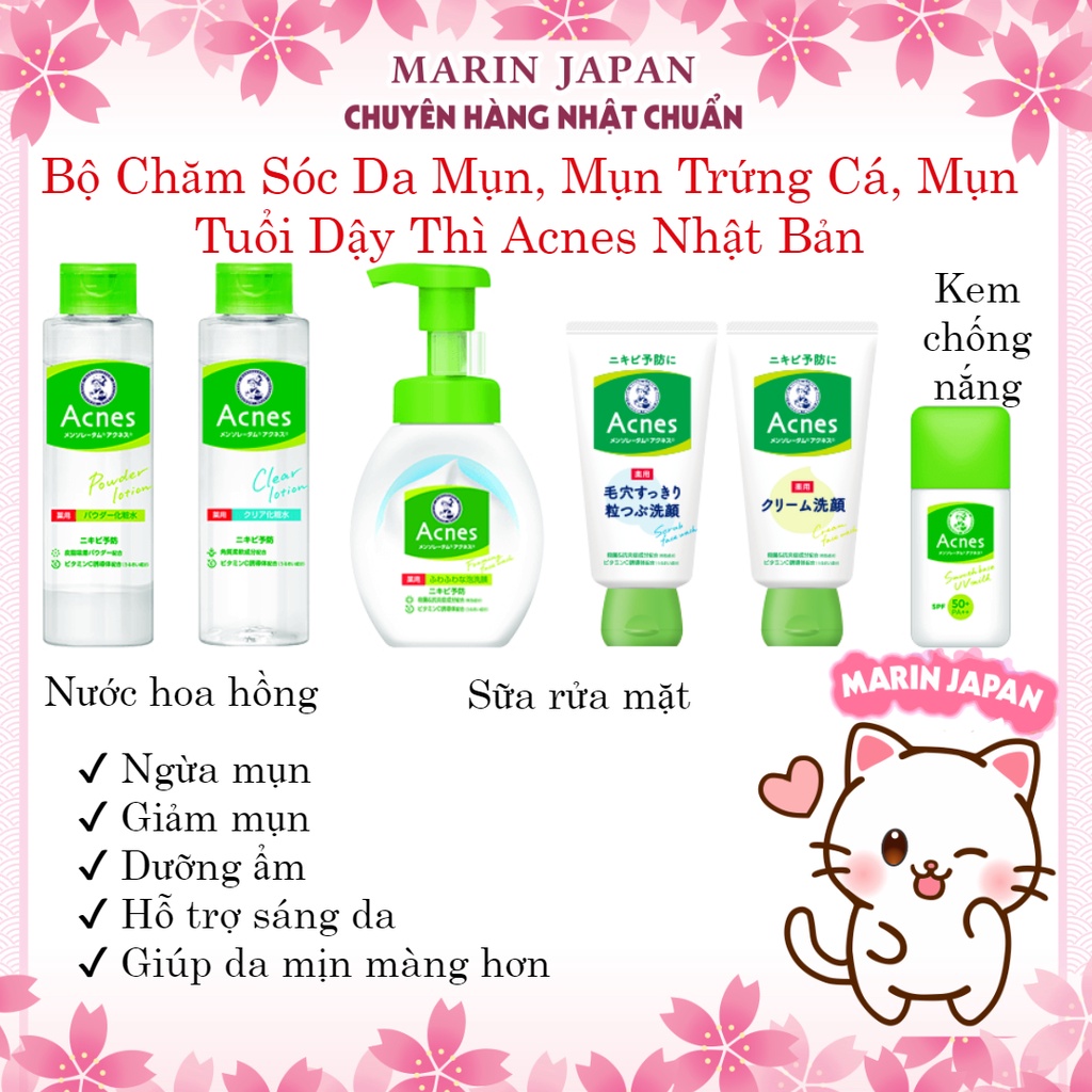 (Hàng Nhật) Sữa rửa mặt hỗ trợ mụn, trứng cá Acnes Nhật Bản