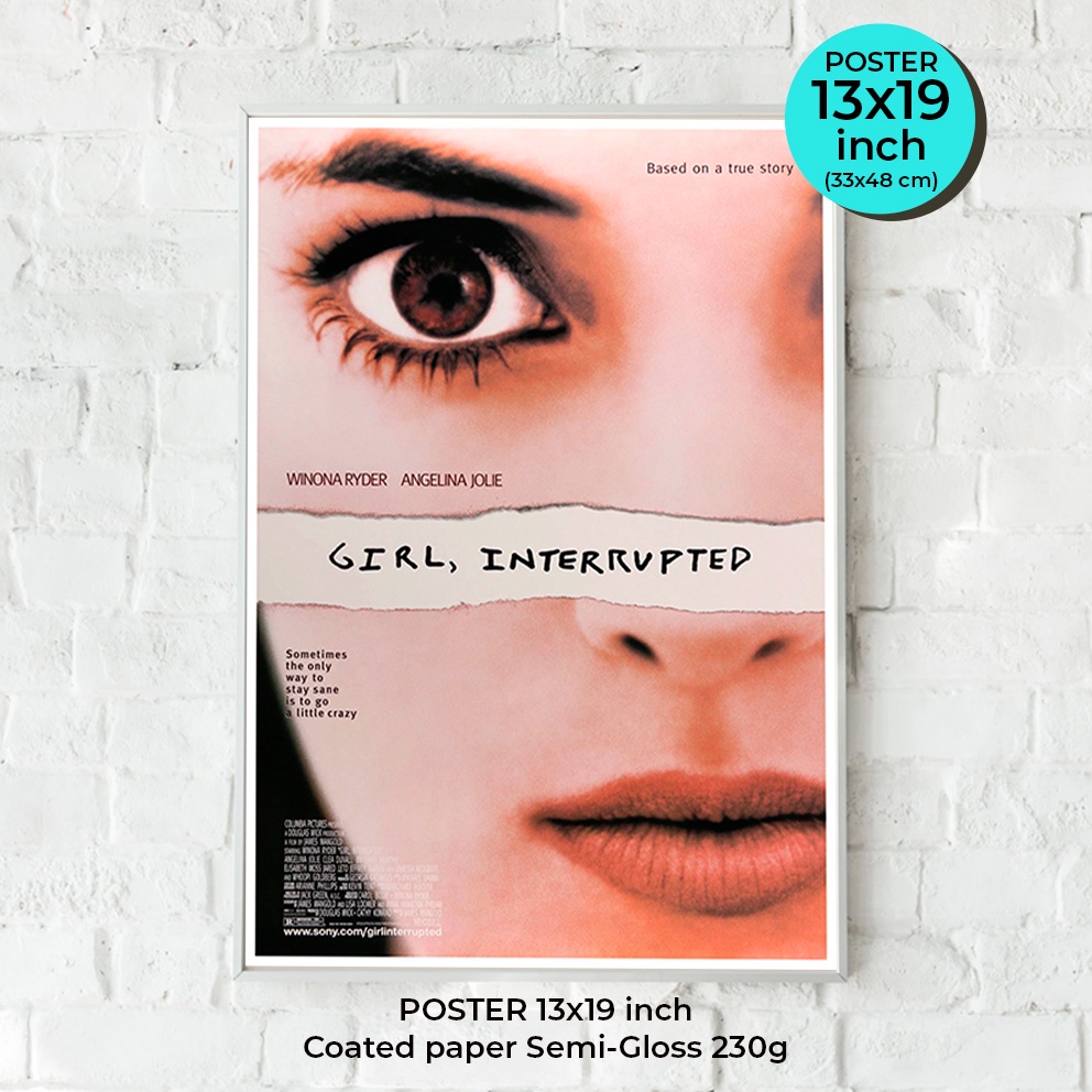 Poster gián đoạn cô gái (1999) Winona Ryder Và Angelina Jolie 33X48 Ảnh cm