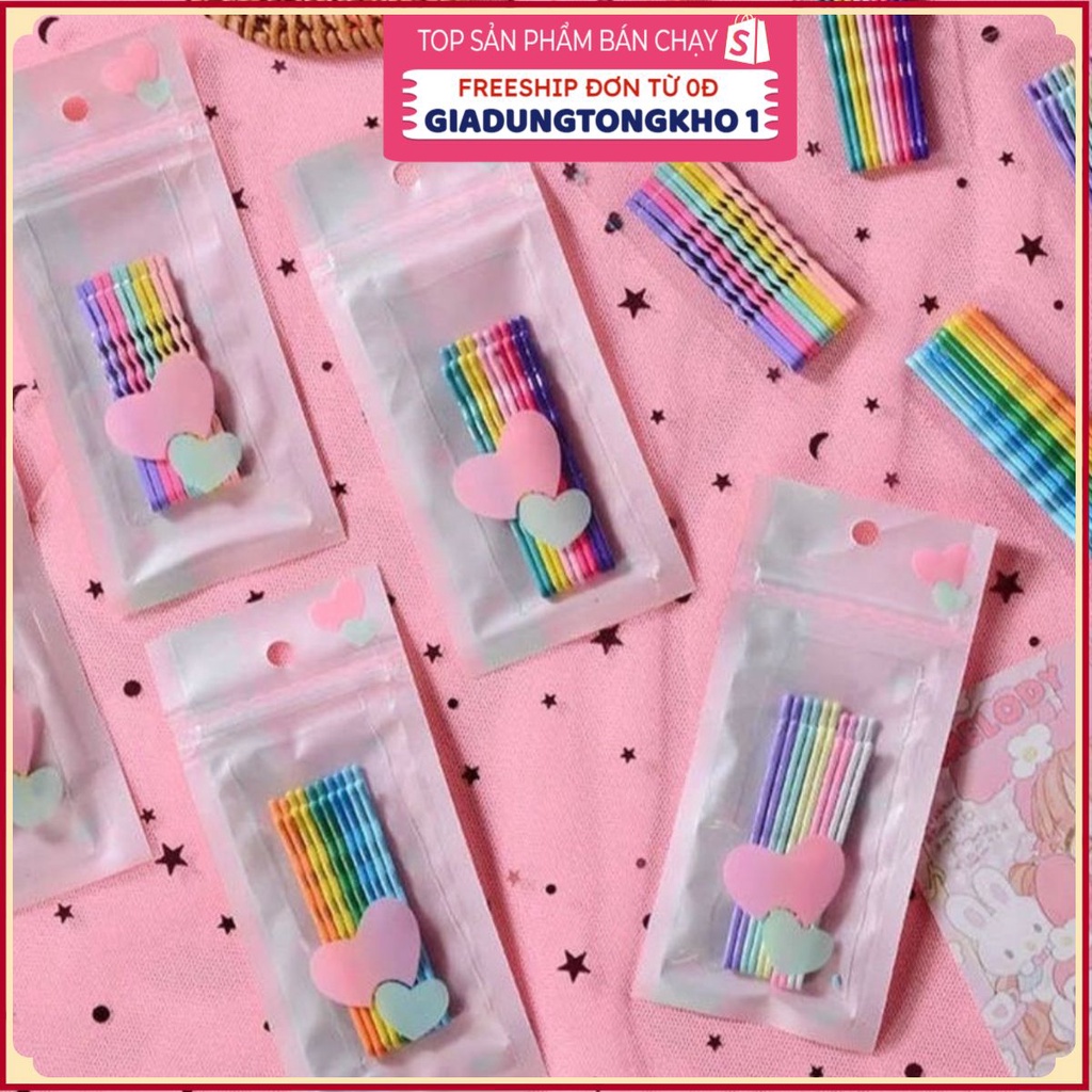 (Bán Buôn Sỉ) Set 6/10 Kẹp Tóc Kẹp Tăm Màu Sắc Hàn Quốc ( nhiều màu ngẫu nhiên)