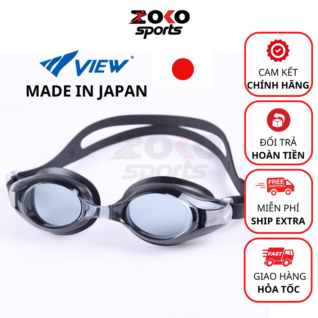 Kính bơi cận VIEW 510 chính hãng nội địa NHẬT BẢN , kính bơi có độ cận thị chuẩn xác từ 2,0->6,5 độ - ZOKO SPORT