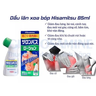 Lăn xoa bóp Salonpas Hisamitsu 85ml Nhật Bản