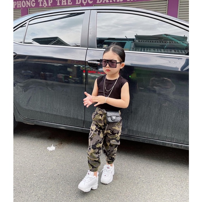 Quần lính jean cho bé