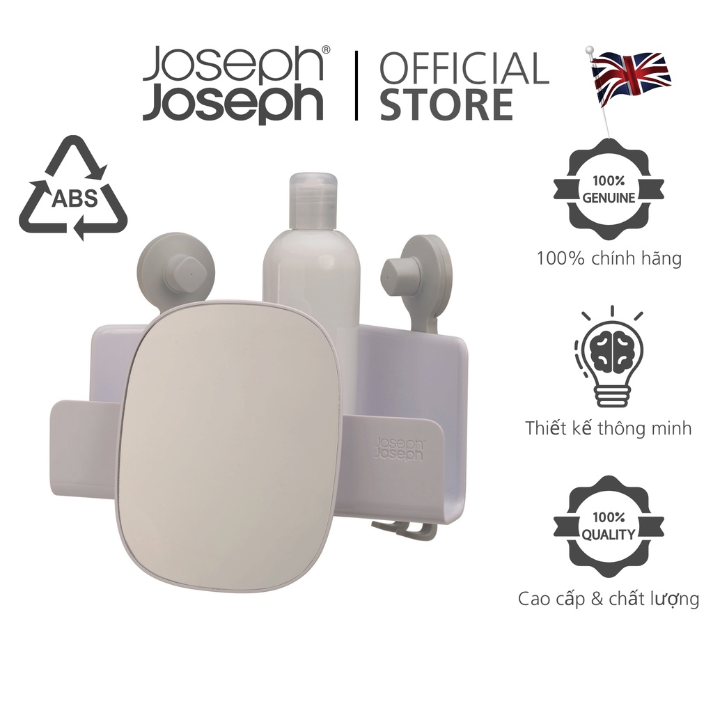 Kệ để đồ góc nhà tắm có gương cao cấp Joseph Joseph EasyStore™ Corner - 988376 (thiết kế độc quyền)