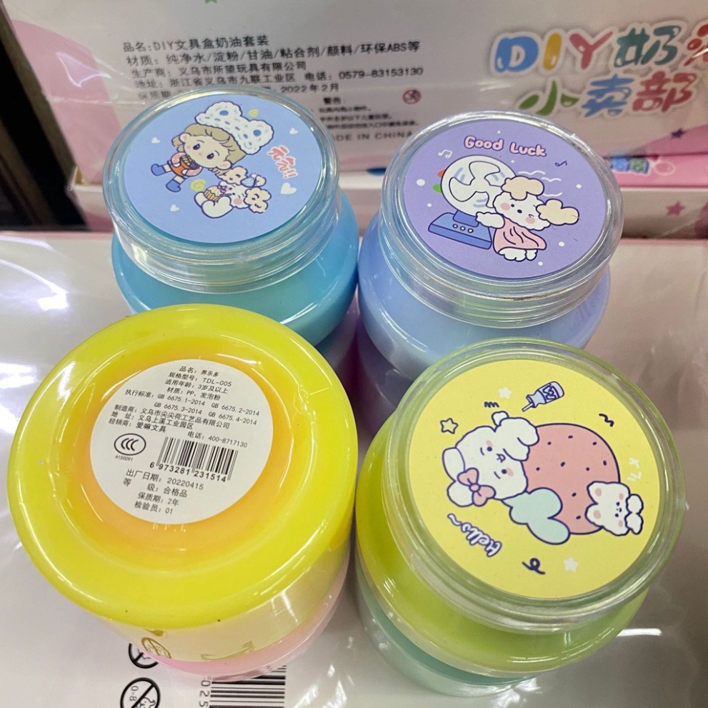 Slime sữa chuối dâu màu đẹp rainbow pastel đồ giải trí hủ slam chất nhầy nhớt yêu thuật squishy